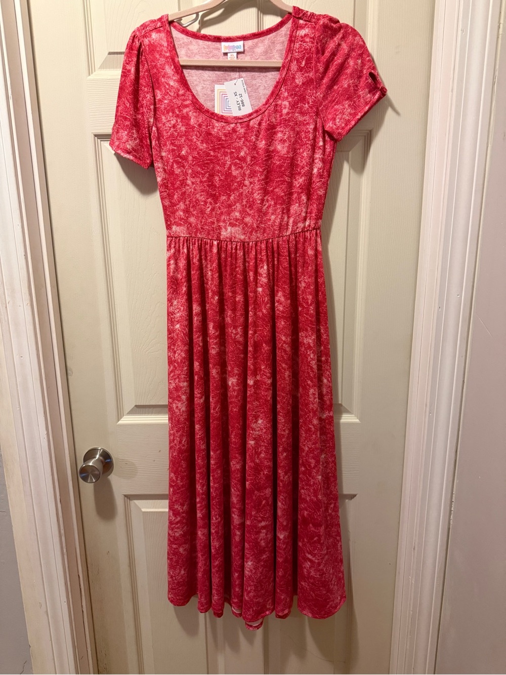 LuLaRoe Riley Dress XS pink tie dye BNWT